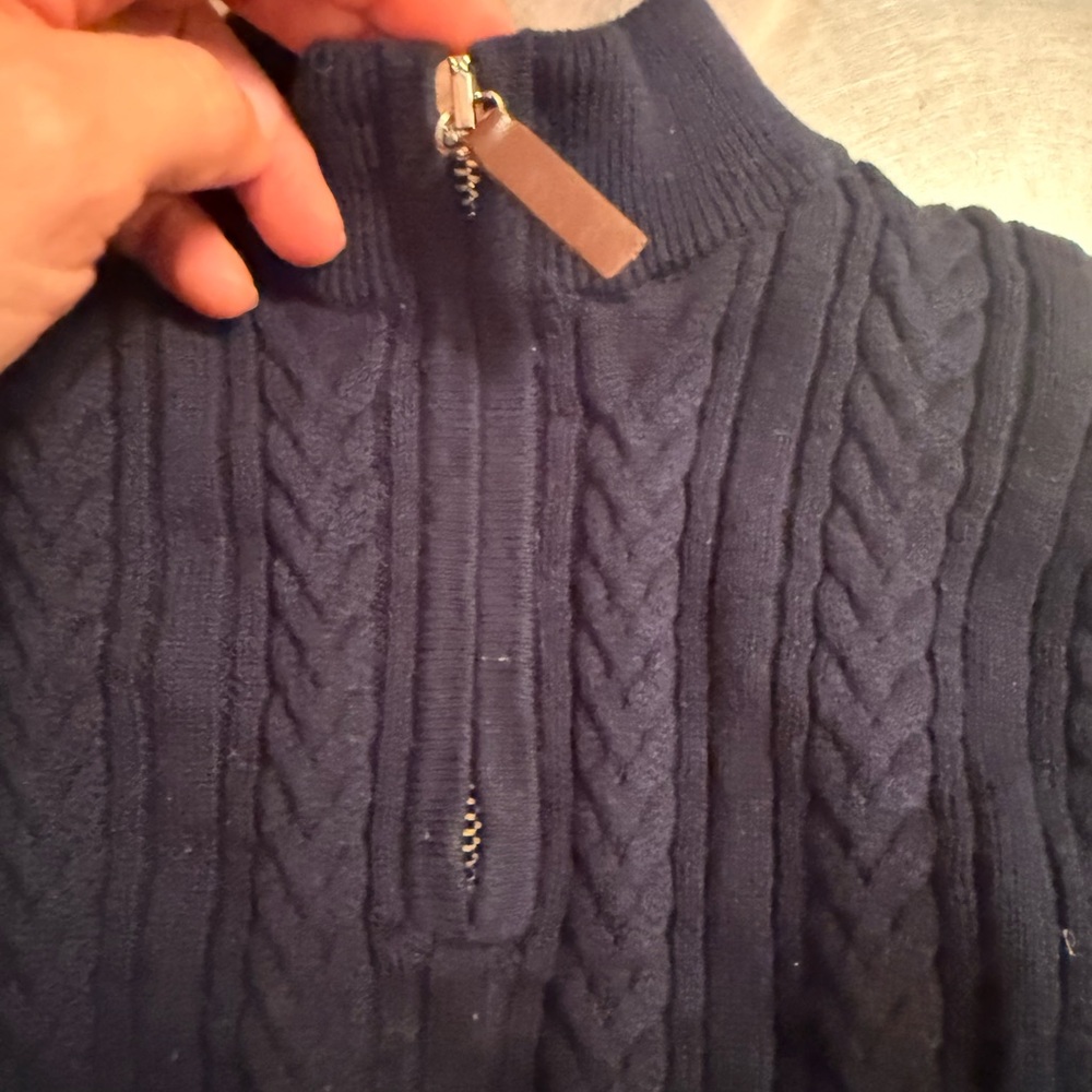 Rachel Riley Navy Cable Knit Sweater - Picture 2 of 4